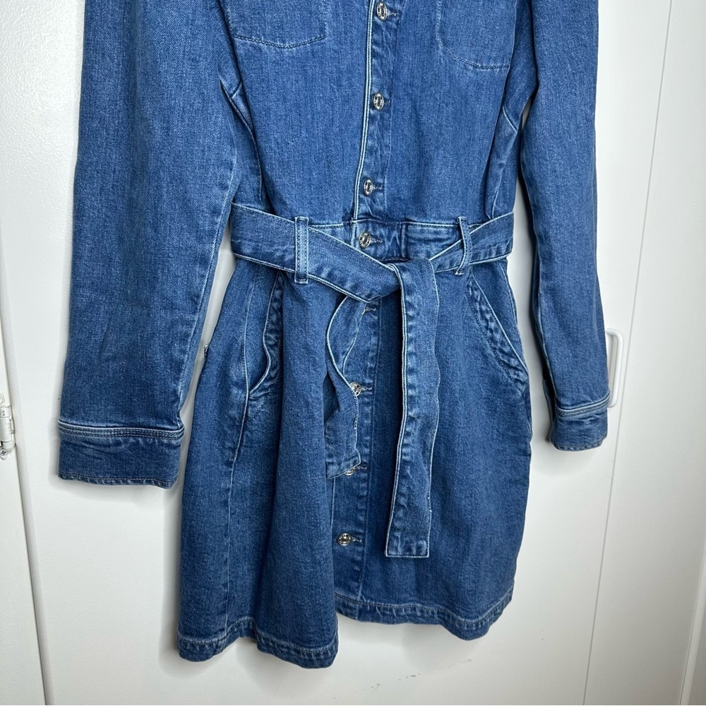NWT Paige Mayslie Long Sleeve Denim Shirt Dress Size 10 Retail $269 - Picture 6 of 10